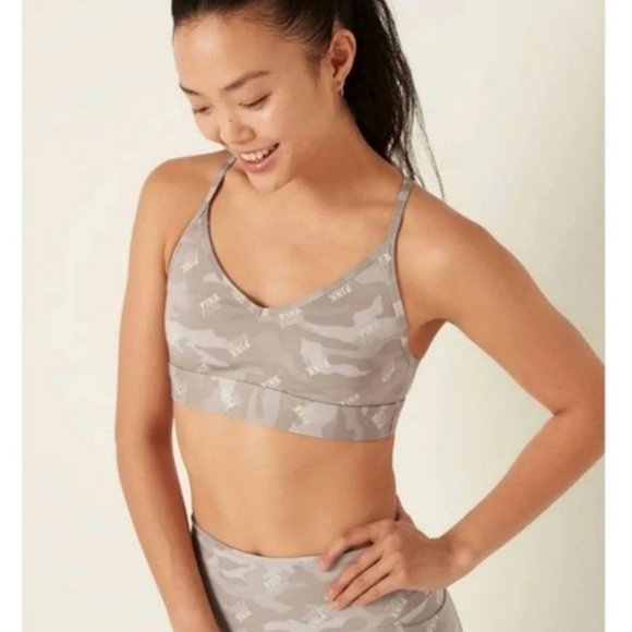 VS PINK Ultimate Lightly Lined Sports Bra Camo XL - Picture 2 of 9